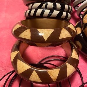 Bunches of Bangles called Bracelets.